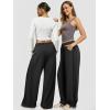 imageATHMILE Womens Baggy Wide Leg Pants Y2k Teen Girl Drawstring Track Pants Lounge Sweatpants Women 2026Black