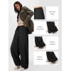 imageATHMILE Womens Baggy Wide Leg Pants Y2k Teen Girl Drawstring Track Pants Lounge Sweatpants Women 2026Black