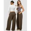 imageATHMILE Womens Baggy Wide Leg Pants Y2k Teen Girl Drawstring Track Pants Lounge Sweatpants Women 2026Coffee