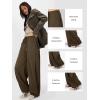 imageATHMILE Womens Baggy Wide Leg Pants Y2k Teen Girl Drawstring Track Pants Lounge Sweatpants Women 2026Coffee