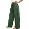 imageATHMILE Womens Baggy Wide Leg Pants Y2k Teen Girl Drawstring Track Pants Lounge Sweatpants Women 2026Green