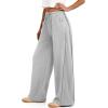 imageATHMILE Womens Baggy Wide Leg Pants Y2k Teen Girl Drawstring Track Pants Lounge Sweatpants Women 2026Grey