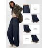 imageATHMILE Womens Baggy Wide Leg Pants Y2k Teen Girl Drawstring Track Pants Lounge Sweatpants Women 2026Navy