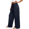 imageATHMILE Womens Baggy Wide Leg Pants Y2k Teen Girl Drawstring Track Pants Lounge Sweatpants Women 2026Navy