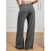 imageATHMILE Womens Wide Leg Sweatpants Baggy HighWaisted Drawstring Sweat Pants Fashion Comfy Joggers with PocketsBlack