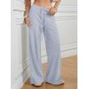 imageATHMILE Womens Wide Leg Sweatpants Baggy HighWaisted Drawstring Sweat Pants Fashion Comfy Joggers with PocketsBlue