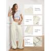 imageATHMILE Womens Wide Leg Sweatpants Baggy HighWaisted Drawstring Sweat Pants Fashion Comfy Joggers with PocketsGrey White