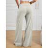 imageATHMILE Womens Wide Leg Sweatpants Baggy HighWaisted Drawstring Sweat Pants Fashion Comfy Joggers with PocketsLight Grey