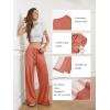 imageATHMILE Womens Wide Leg Sweatpants Baggy HighWaisted Drawstring Sweat Pants Fashion Comfy Joggers with PocketsRed