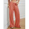 imageATHMILE Womens Wide Leg Sweatpants Baggy HighWaisted Drawstring Sweat Pants Fashion Comfy Joggers with PocketsRed