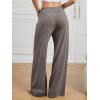 imageATHMILE Womens Wide Leg Sweatpants Baggy HighWaisted Drawstring Sweat Pants Fashion Comfy Joggers with PocketsTaupe