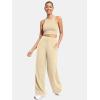 imageATHMILE Womens Wide Leg Sweatpants High Waisted Baggy Lounge Pants with Pockets Drawstring Comfy Casual Athletic PalazzoApricot