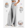 imageATHMILE Womens Wide Leg Sweatpants High Waisted Baggy Lounge Pants with Pockets Drawstring Comfy Casual Athletic PalazzoGrey