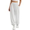 imageATHMILE Sweatpants Women Baggy Lounge Pants Workout Gym Active High Waisted Comfy Joggers for Women Fall Clothes 2026White