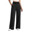 imageATHMILE Womens Wide Leg Sweatpants High Waisted Baggy Lounge Pants with Pockets Drawstring Comfy Casual Athletic PalazzoBlack