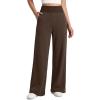 imageATHMILE Womens Wide Leg Sweatpants High Waisted Baggy Lounge Pants with Pockets Drawstring Comfy Casual Athletic PalazzoCoffee Brown