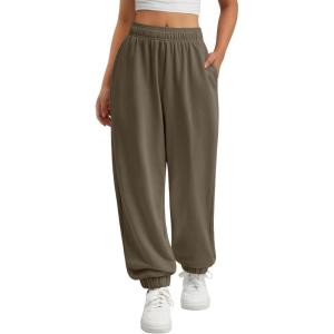 imageATHMILE Sweatpants Women Baggy Lounge Pants Workout Gym Active High Waisted Comfy Joggers for Women Fall Clothes 2026Coffee