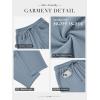 imageATHMILE Barrel Sweatpants Women Fall Fashion Wide Leg Pants 2026 Baggy Lounge Comfy Flowy Sweat Pants with PocketsDusty Blue