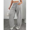 imageATHMILE Barrel Sweatpants Women Fall Fashion Wide Leg Pants 2026 Baggy Lounge Comfy Flowy Sweat Pants with PocketsGrey