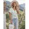 imageATHMILE T Shirts Short Sleeve V Neck Tees for Women Fashion Tops Trendy Lightweight Casual Summer Outfits Clothes 2026 BeachMultileaf