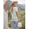 imageATHMILE T Shirts Short Sleeve V Neck Tees for Women Fashion Tops Trendy Lightweight Casual Summer Outfits Clothes 2026 BeachMultileaf