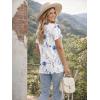 imageATHMILE T Shirts Short Sleeve V Neck Tees for Women Fashion Tops Trendy Lightweight Casual Summer Outfits Clothes 2026 BeachWhiteflower