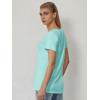 imageATHMILE T Shirts Short Sleeve V Neck Tees for Women Fashion Tops Trendy Soft Casual Summer Clothes Outfits 2026Aqua