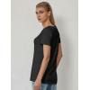 imageATHMILE T Shirts Short Sleeve V Neck Tees for Women Fashion Tops Trendy Soft Casual Summer Clothes Outfits 2026Black