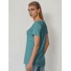 imageATHMILE T Shirts Short Sleeve V Neck Tees for Women Fashion Tops Trendy Soft Casual Summer Clothes Outfits 2026Blue Green