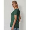 imageATHMILE T Shirts Short Sleeve V Neck Tees for Women Fashion Tops Trendy Soft Casual Summer Clothes Outfits 2026Dark Green