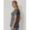 imageATHMILE T Shirts Short Sleeve V Neck Tees for Women Fashion Tops Trendy Soft Casual Summer Clothes Outfits 2026Gray