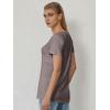 imageATHMILE T Shirts Short Sleeve V Neck Tees for Women Fashion Tops Trendy Soft Casual Summer Clothes Outfits 2026Gray Purple