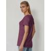 imageATHMILE T Shirts Short Sleeve V Neck Tees for Women Fashion Tops Trendy Soft Casual Summer Clothes Outfits 2026Purple Red