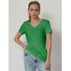 imageATHMILE T Shirts Short Sleeve V Neck Tees for Women Fashion Tops Trendy Soft Casual Summer Clothes Outfits 2026San Pa Green