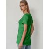 imageATHMILE T Shirts Short Sleeve V Neck Tees for Women Fashion Tops Trendy Soft Casual Summer Clothes Outfits 2026San Pa Green