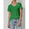 imageATHMILE T Shirts Short Sleeve V Neck Tees for Women Fashion Tops Trendy Soft Casual Summer Clothes Outfits 2026San Pa Green