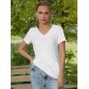 imageATHMILE T Shirts Short Sleeve V Neck Tees for Women Fashion Tops Trendy Soft Casual Summer Clothes Outfits 2026White