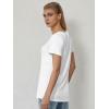 imageATHMILE T Shirts Short Sleeve V Neck Tees for Women Fashion Tops Trendy Soft Casual Summer Clothes Outfits 2026White