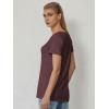 imageATHMILE T Shirts Short Sleeve V Neck Tees for Women Fashion Tops Trendy Soft Casual Summer Clothes Outfits 2026Wine Red
