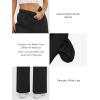 imageATHMILE Womens Sweatpants 2026 Fall Baggy Wide Leg Sweatpant Fleece Lined Straight Leg Sweat PantsBlack