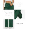 imageATHMILE Womens Sweatpants 2026 Fall Baggy Wide Leg Sweatpant Fleece Lined Straight Leg Sweat PantsDark Green