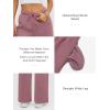 imageATHMILE Womens Sweatpants 2026 Fall Baggy Wide Leg Sweatpant Fleece Lined Straight Leg Sweat PantsDark Pink