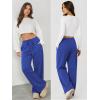 imageATHMILE Womens Wide Leg Sweatpants Long Straight Streetwear Drawstring Low Waist Casual Loose Baggy Workout Pants 2026Royal Blue