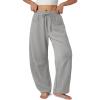 imageATHMILE Barrel Sweatpants Women Fall Fashion Wide Leg Pants 2026 Baggy Lounge Comfy Flowy Sweat Pants with PocketsGrey